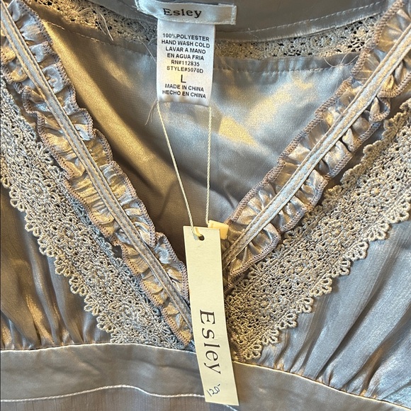 Esley Shimmering Silver Dress - Picture 4 of 4